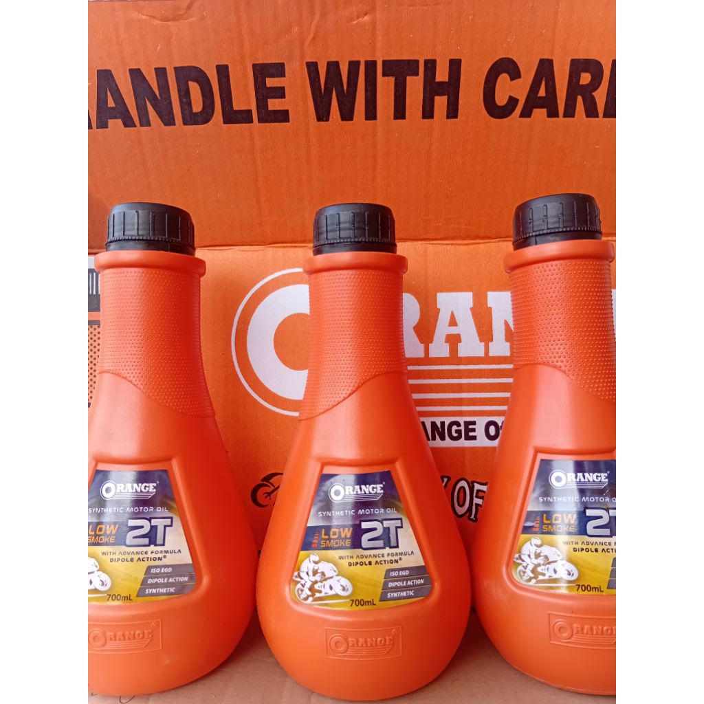 OLI 2T / OLI SAMPING MOTOR 2 TAK ORANGE / ORANGE 2T TUTUP HITAM