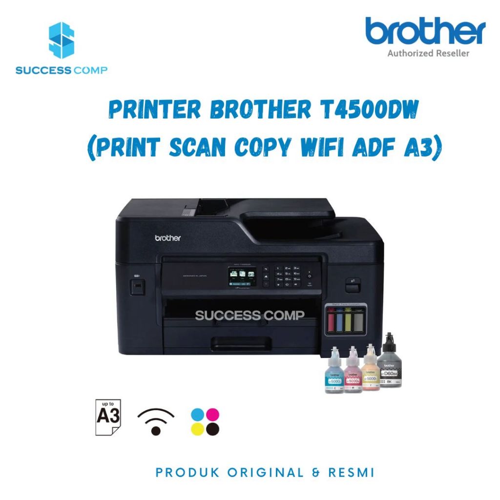 Printer A3 Multifunction Brother MFC-T4500DW Garansi Resmi T4500-DW