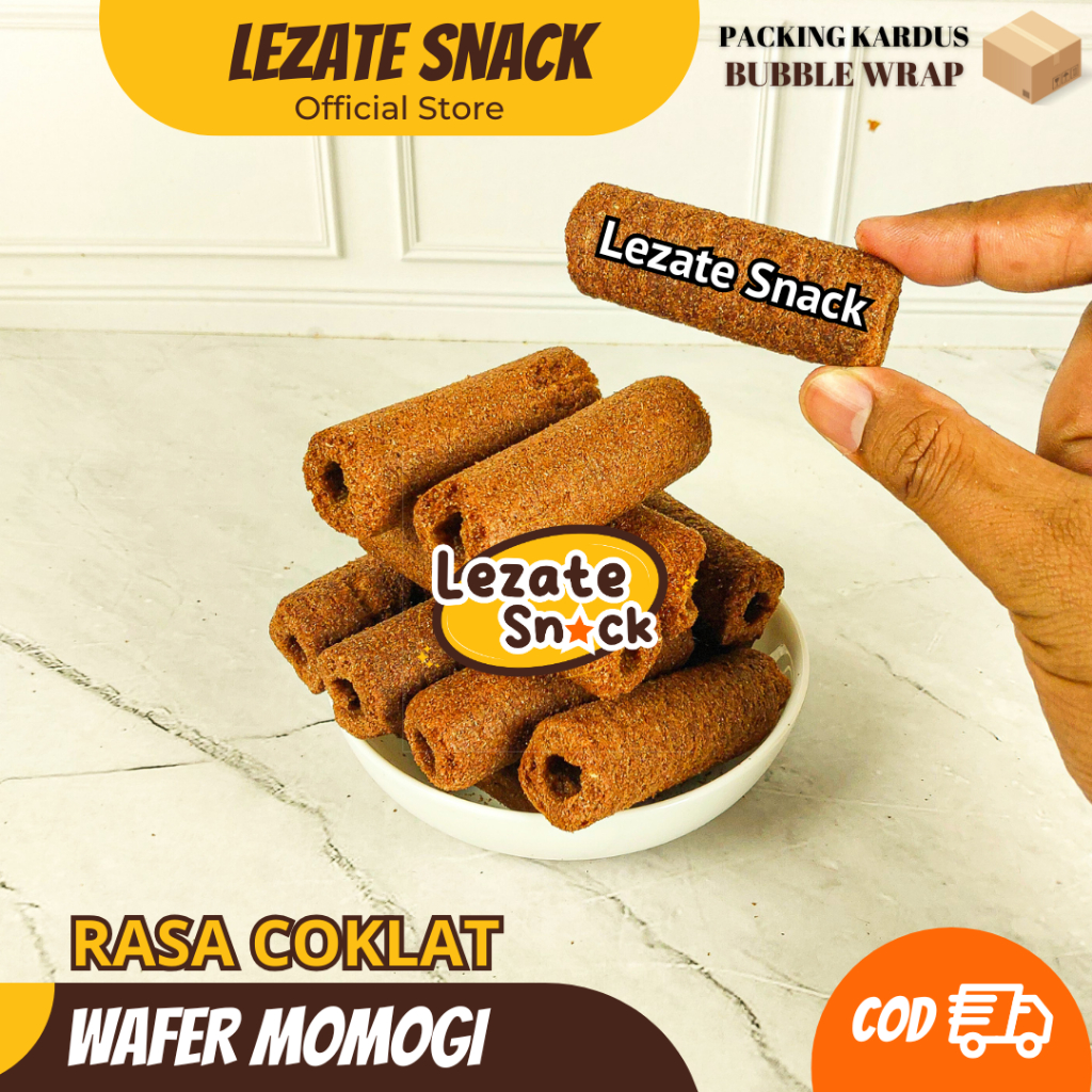 

Momogi Kiloan Coklat Potong 100GR Murah Enak / Green Stick SIPP Coklat Wafer Rol Snack Yola Yola Momogi Pandan LEZATE
