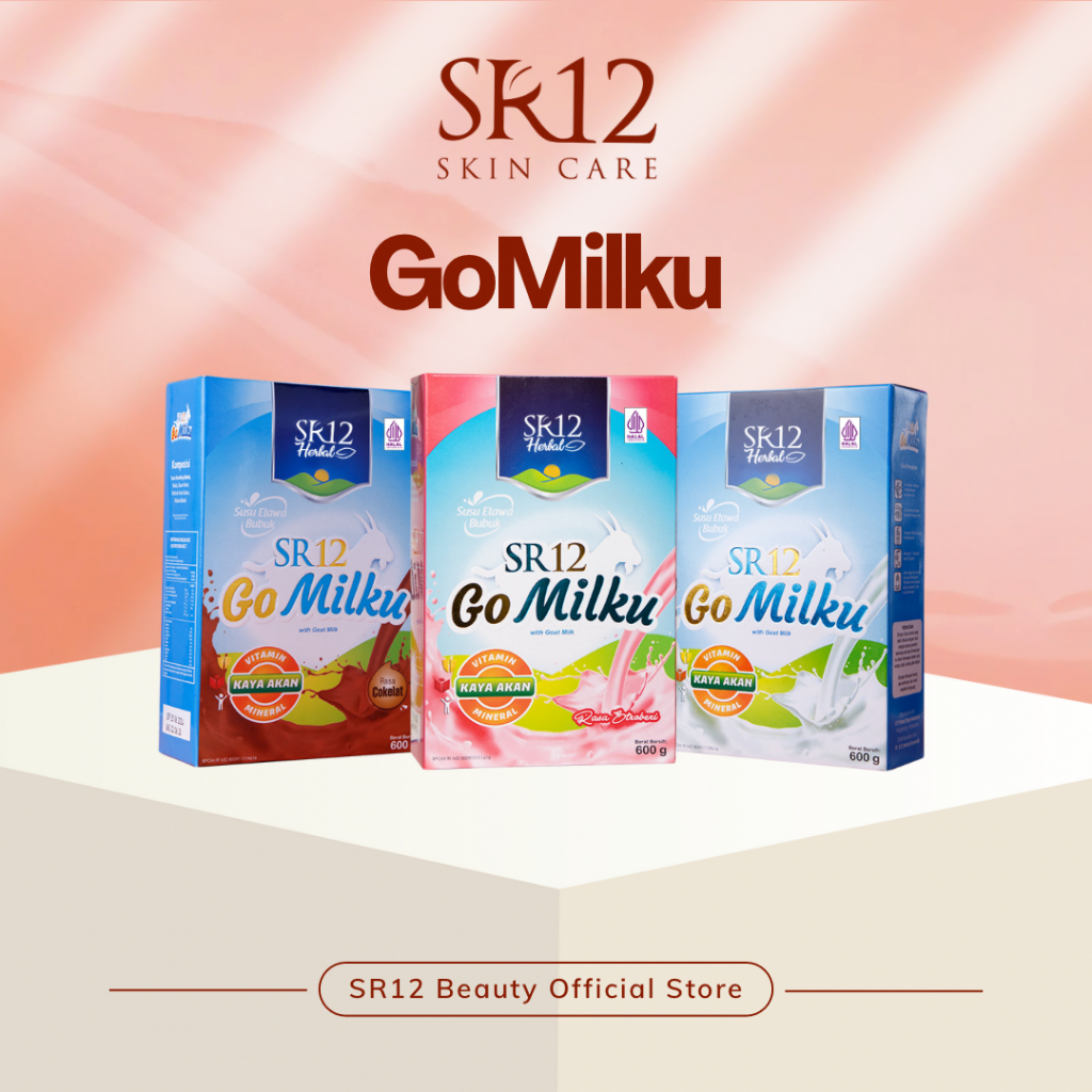 

(100% Ori) SR12 GoMilku Susu Kambing Etawa 200gr / 600gr – Cokelat / Stroberi / Original – Jaga Daya Tahan, Bantu Asam Lambung & Tulang, Aman Anak & Dewasa