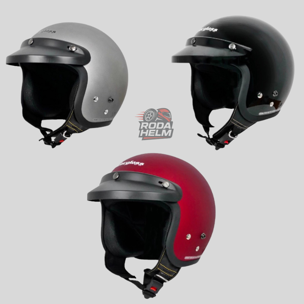 Helm Bogo retro classic pria & wanita Original SNI