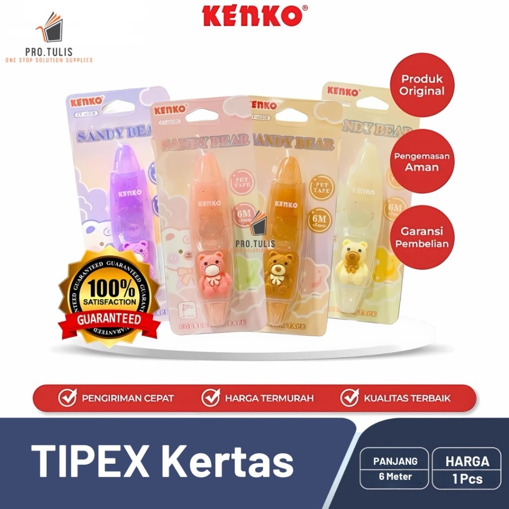 

Tipex TIP-EX Kertas / Correction Tape Pita Koreksi KENKO CT-602SB - TIPEX KARAKTER