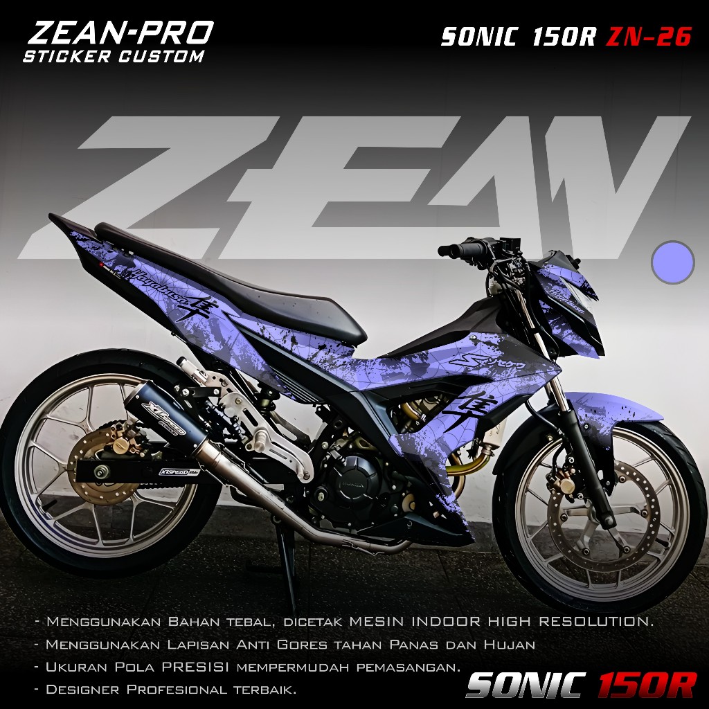 (PROMO COD) TERBARU Decal Sticker Honda Sonic 150R New Full body - Stiker Skotlet Modifikasi Variasi