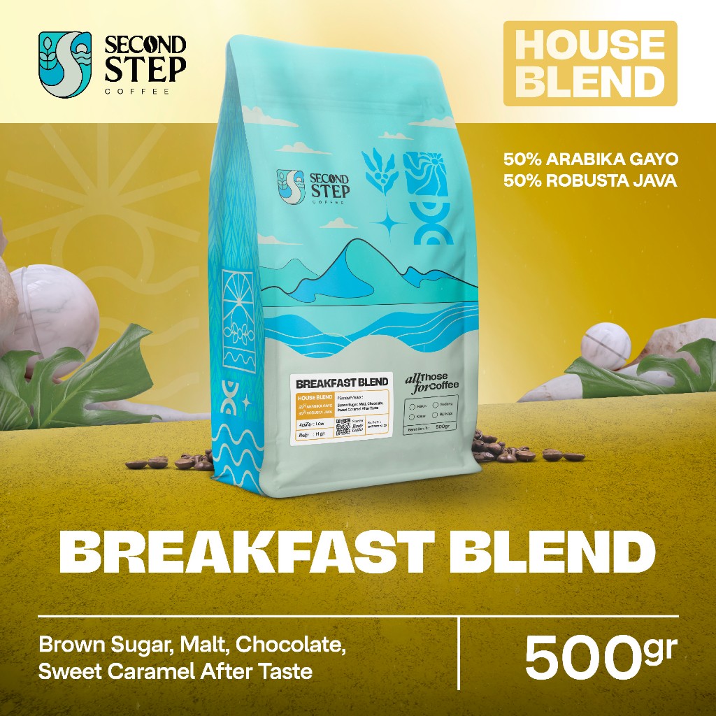 

Biji Kopi Bubuk Gold Breakfast Blend Espresso Coffee bean 500gr coffe