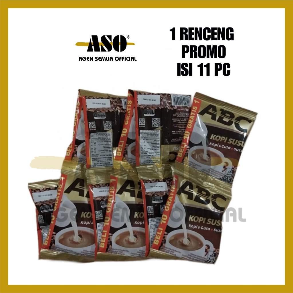 

Kopi ABC SUSU sachet 31gram RENCENG ( ISI 11)