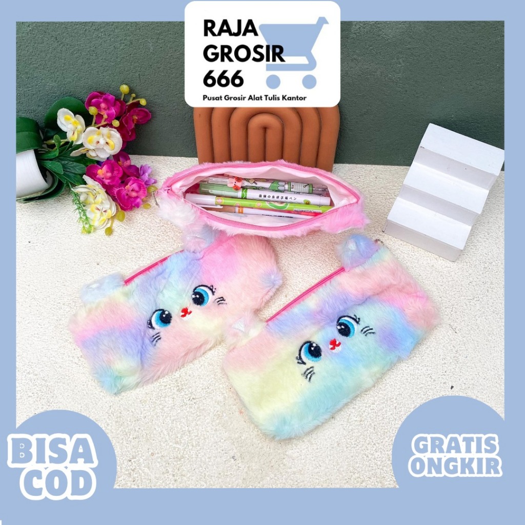 

KOTAK PENSIL BULU RAINBOW KUCING TEMPAT PENSIL AESTHETIC TERMURAH COD ALAT-ALAT SEKOLAH AESTHETIC ORIGINAL