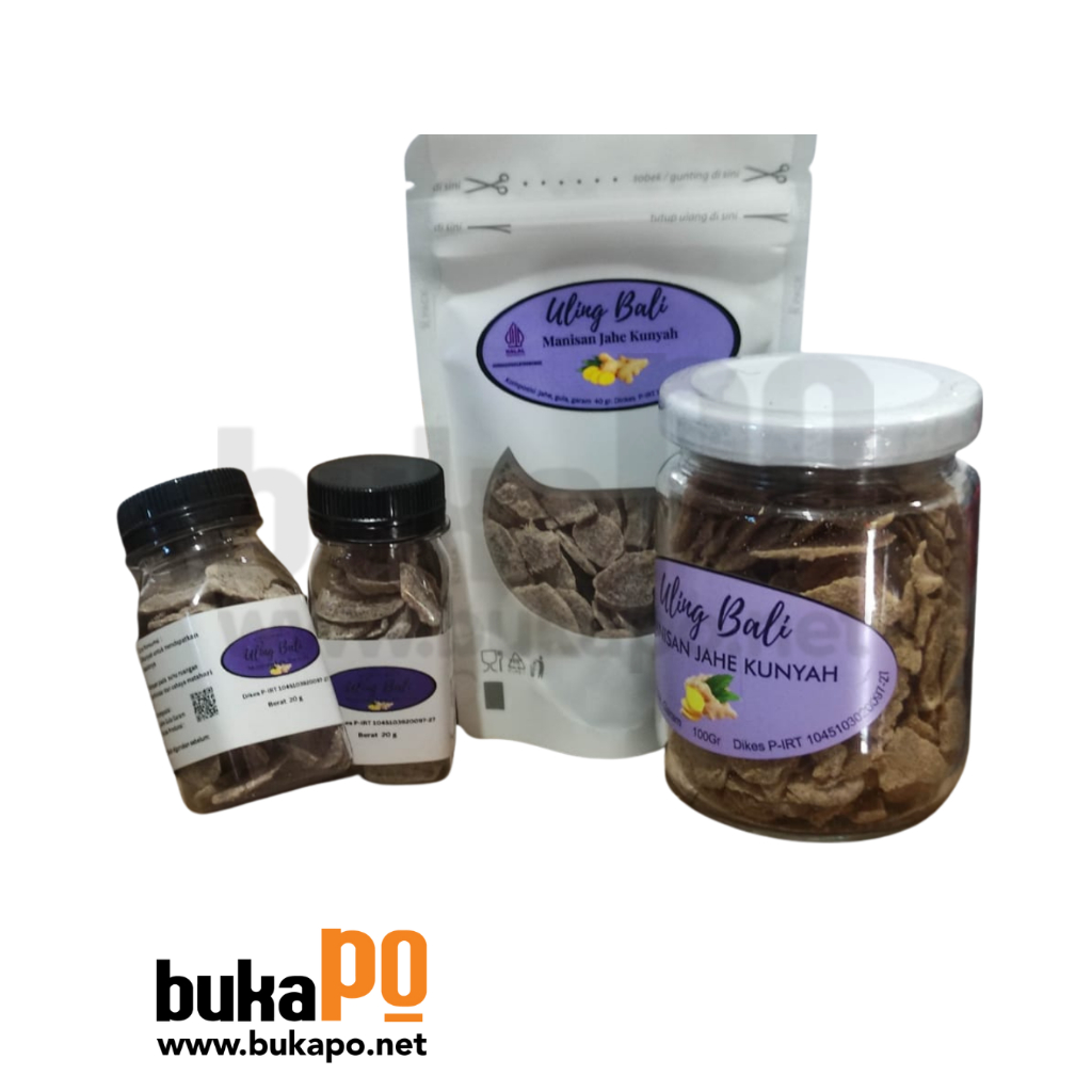 

ULING BALI MANISAN JAHE KUNYAH KHAS BALI (COCOK UNTUK OLEH-OLEH)