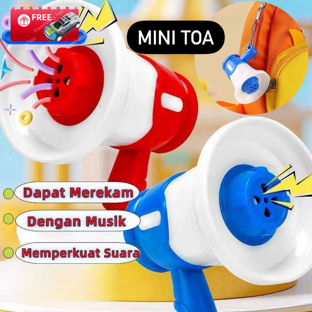 Gantungan Toa Mini / Pengeras Suara / Perekam Suara / Gantungan Kunci / Gantungan Tas / Mainan Anak 