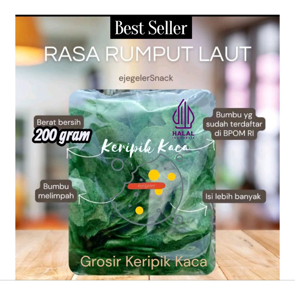 

keripik kaca rasa rumput laut harga grosir