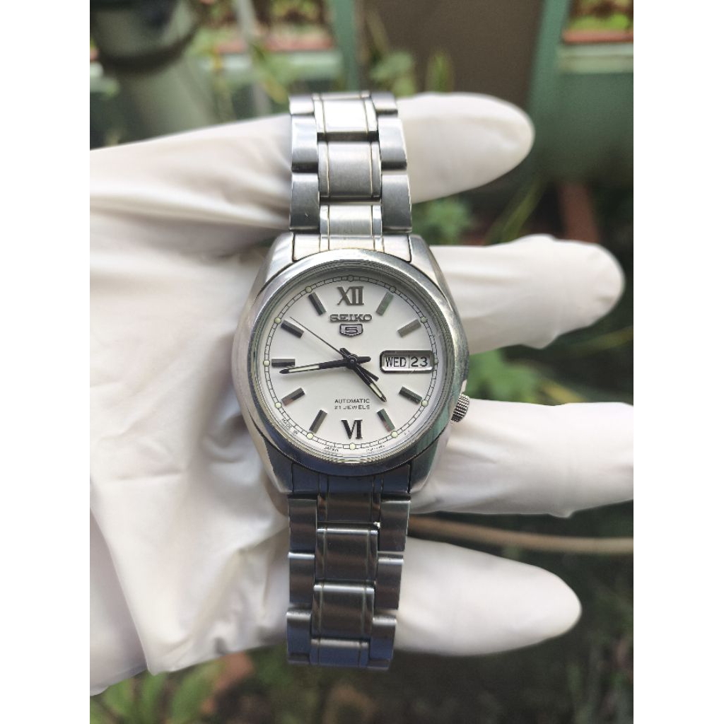 (Harga Net) Jam Tangan Seiko 5 Automatic 7S26-01V0 All Original (Mesin 7S26B) Made in Japan Backcase