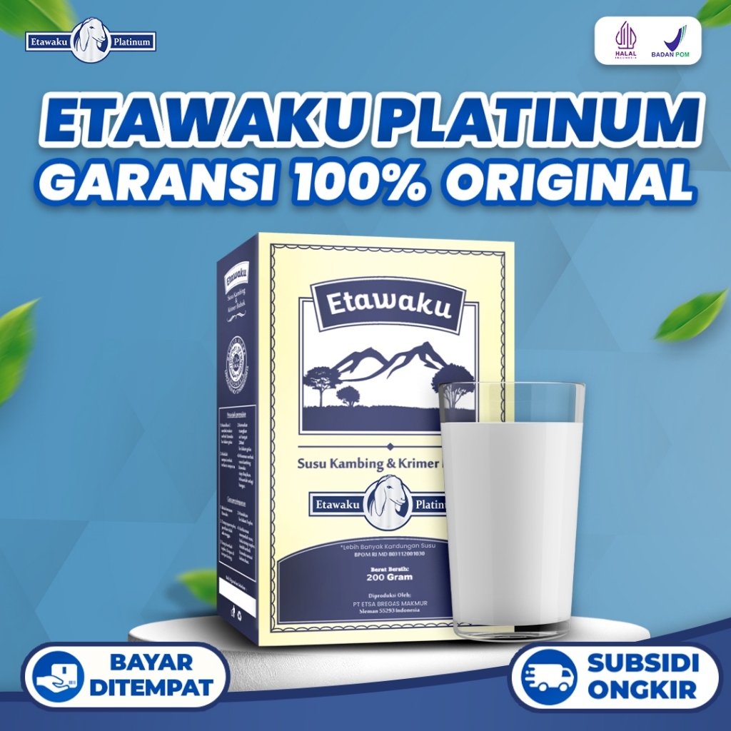 

ETAWAKU PLATINUM ORIGINAL | Susu Kambing Etawa Tingkatkan Kepadatan Tulang Isi 200Gram