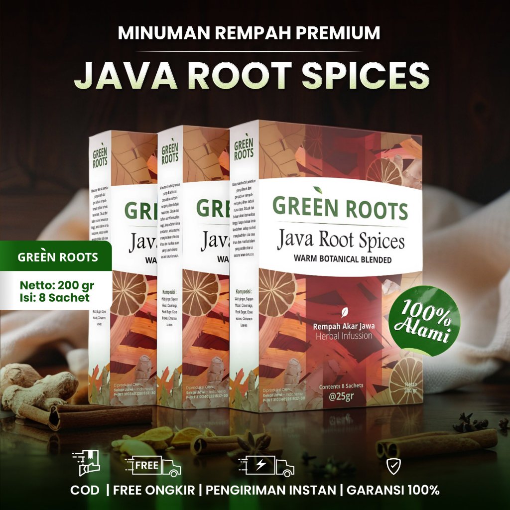 

Java Roots Spices Green Roots Rempah Jawa 200g Java Roots Sehatkan Badan, Nafas Lega & Daya Tahan 3 Box