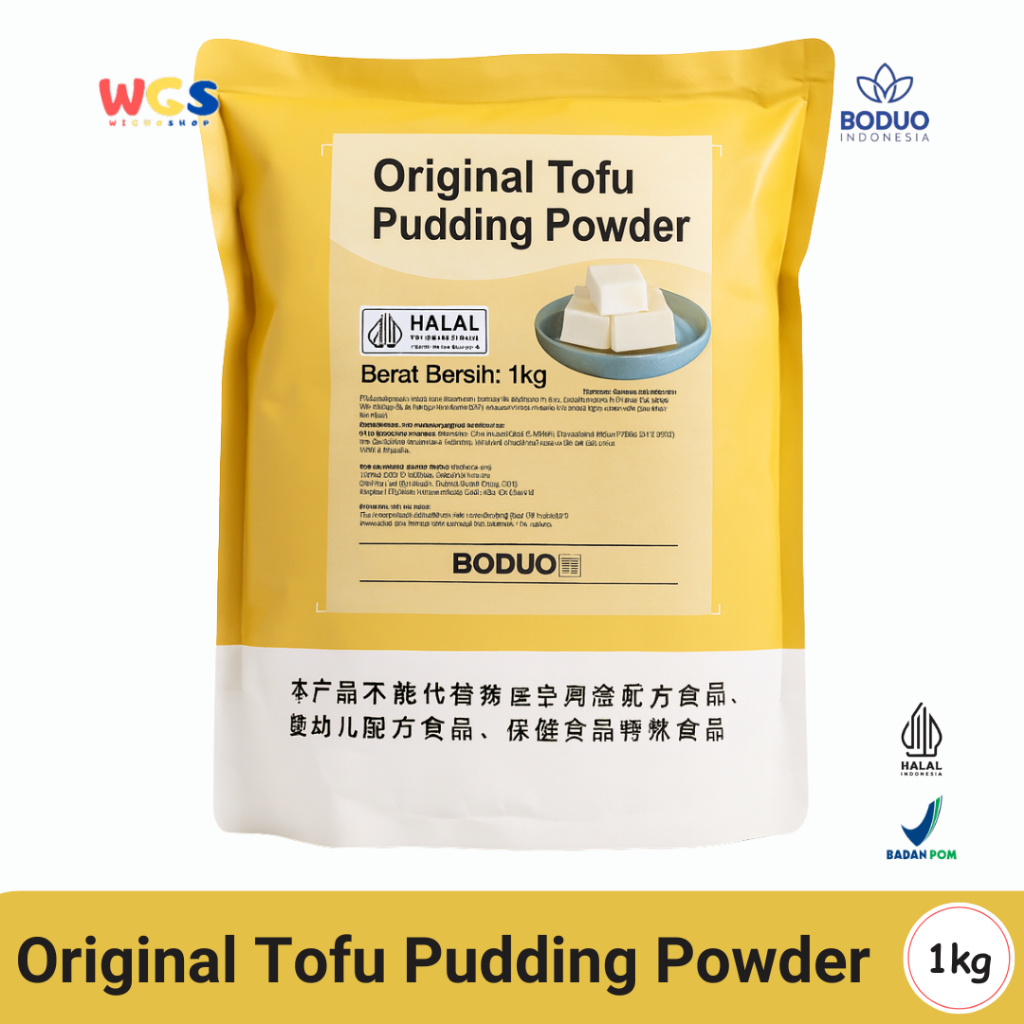 

BODUO Original Tofu Pudding Powder 1kg – Bubuk Puding Tahu Lembut untuk Dessert Kekinian