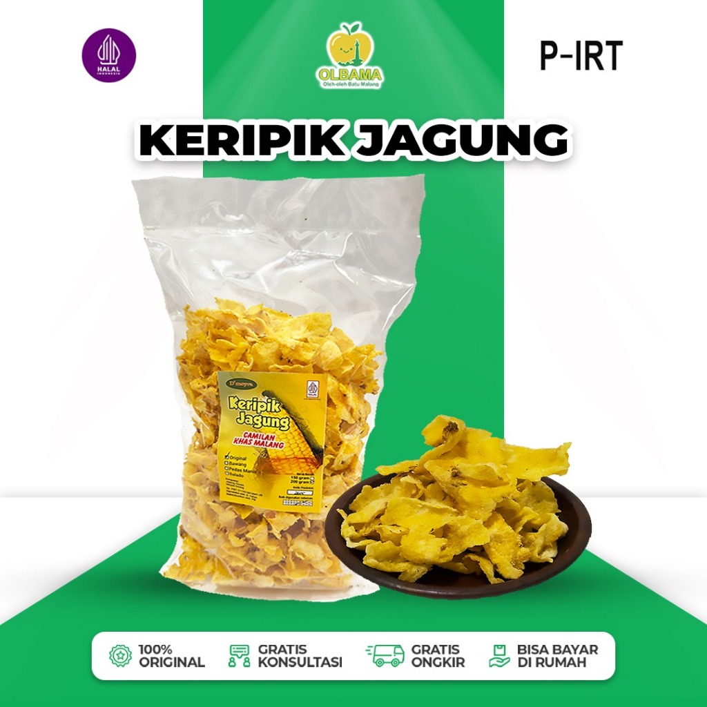 

Keripik Jagung Pedas Manis / Original 200gr Oleh Oleh Khas Batu Malang | Kripik Camilan Gurih Renyah