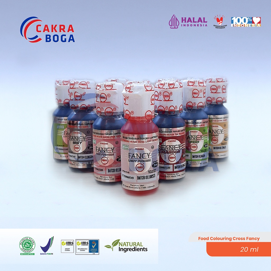 

Pewarna Makanan Cross Fancy 20 ml / Food Colouring Cross Fancy 20 ml