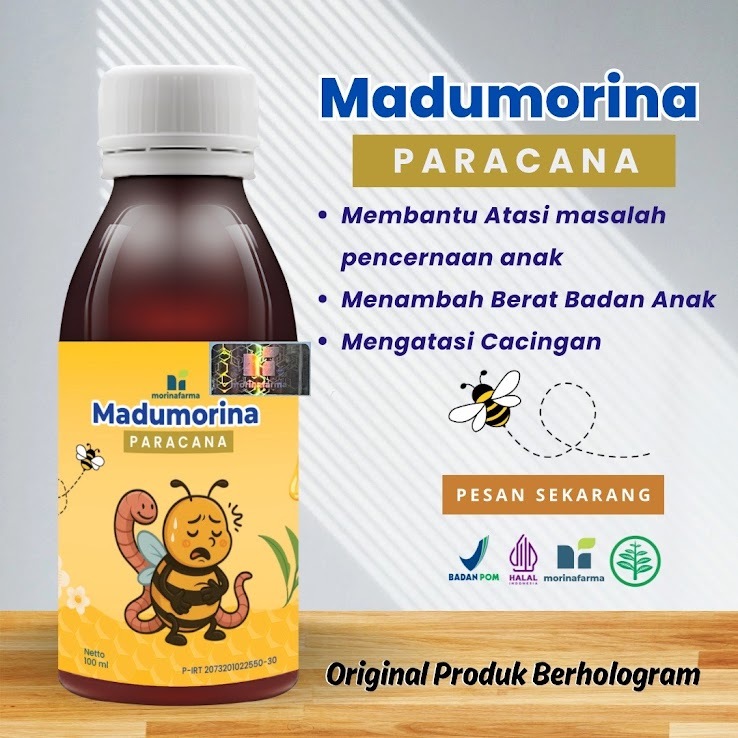 

Madu Morina Paracana madu anak mengatasi masalah pencernaan dan membatu menaikan berat badan anak