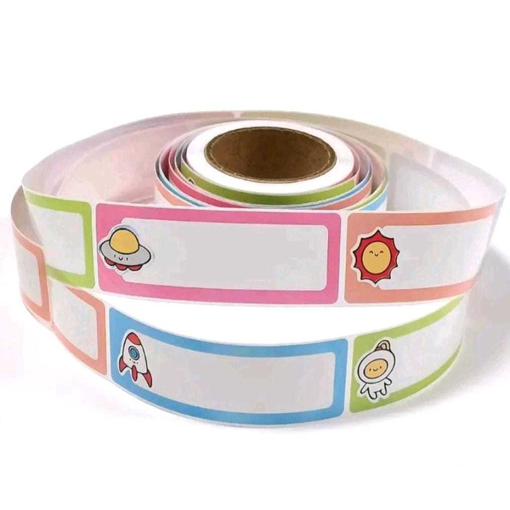 

1Roll (120pcs) Sticker Nama Anak Sekolah/ Sticker nama lucu handwritten tulis tangan /Sticker catatan penting post it notes/Sticker label nama penyimpanan makanan