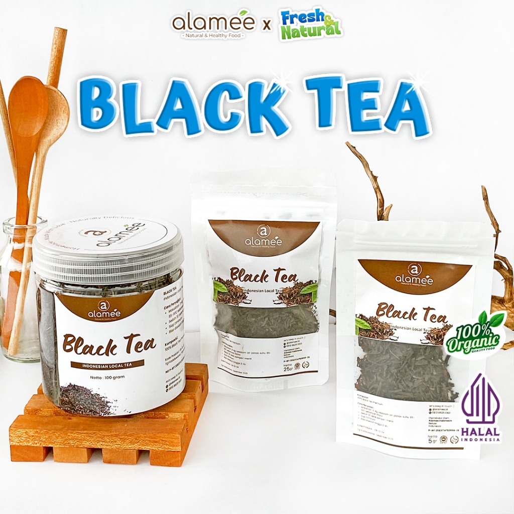 

ALAMEE Black Tea Teh Organic Bunga Kering Hitam Dried Alami Organik Herbal fresh and natural