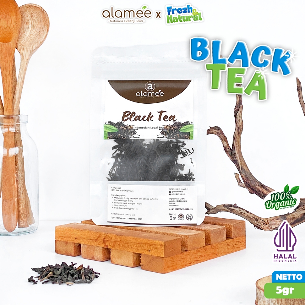 

Black Tea Teh Organic Bunga Kering Hitam Dried Alami Organik Herbal 5gr Fresh and Natural