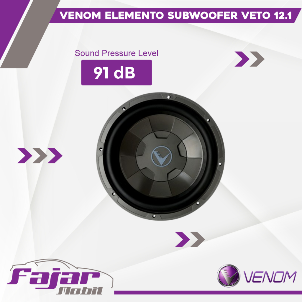 SUBWOOFER VENOM ELEMENTO VETO 12.1 SUBWOOFER 12 INCH AUDIO MOBIL / SUBWOOFER VENOM 12 INCH