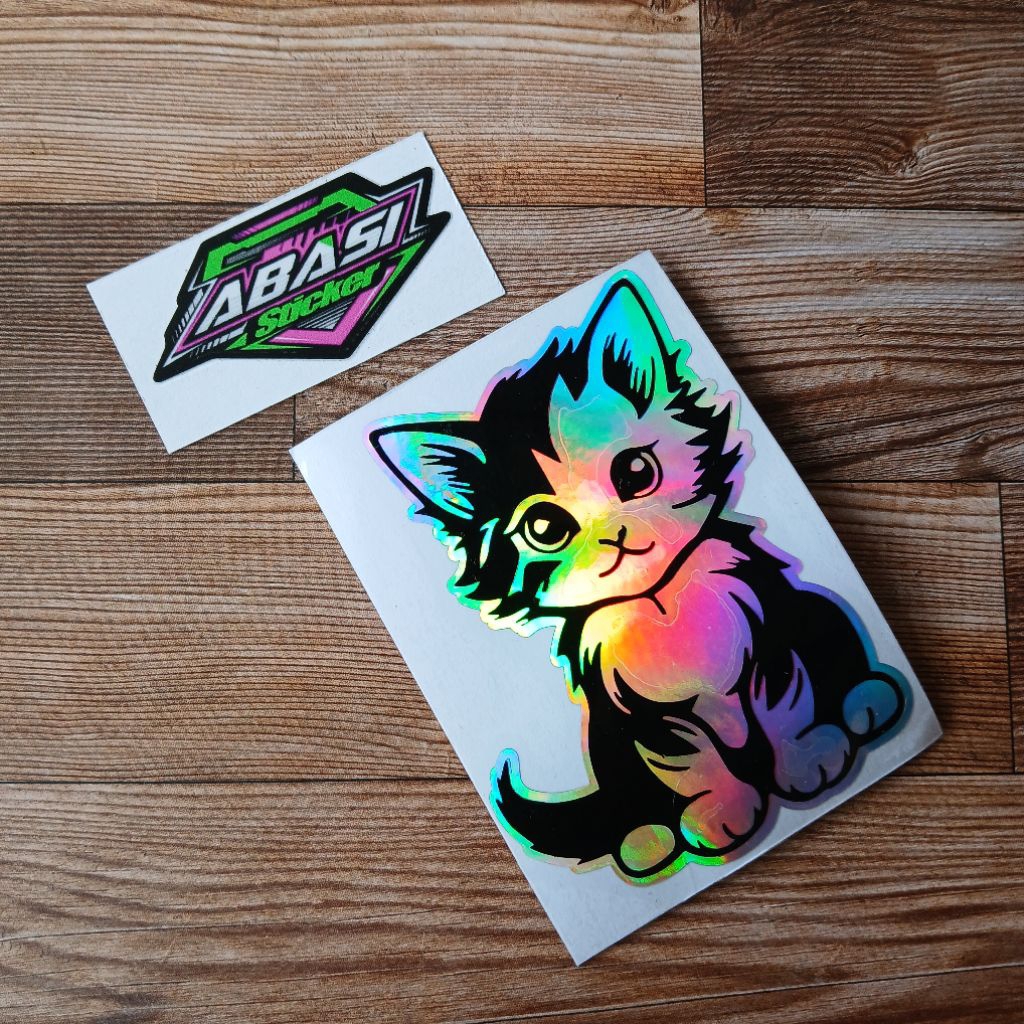 sticker cutting kucing lucu sticker kucing