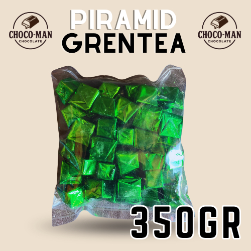 

Chocoman - Piramid Grentea 350gr - Coklat Matcha polos - piramida tanpa isian kacang - Cokelat enak langsung dimakan - bisa untuk topping