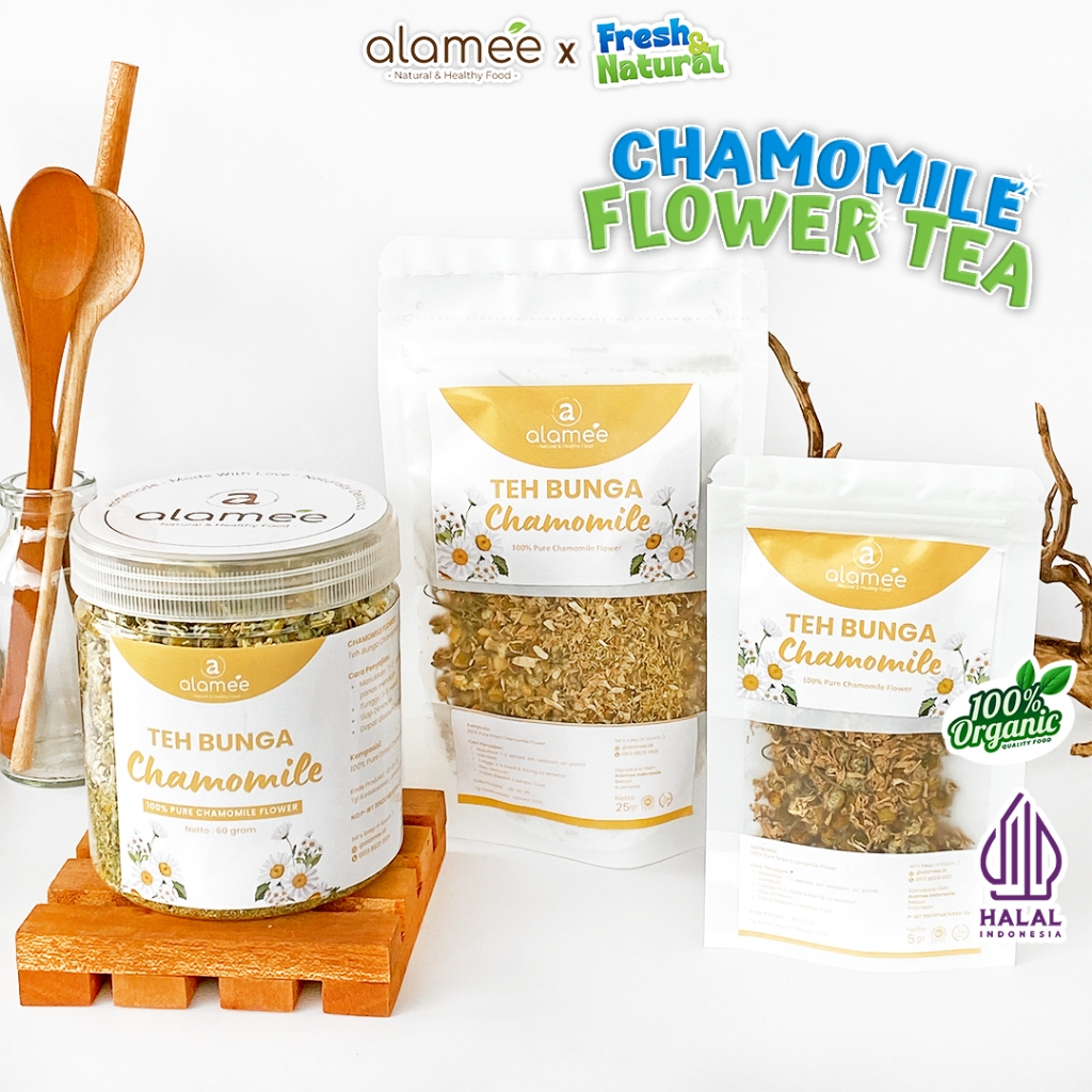 

ALAMEE Chamomile Tea Teh Bunga Camomile Flower Bunga Kamomile Dried Flower Organik fresh and natural