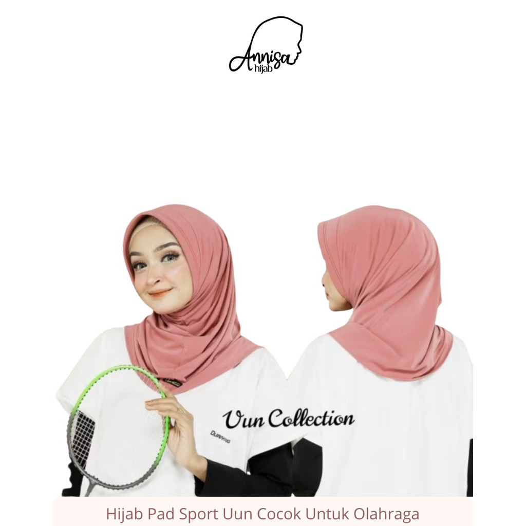 Jilbab Sporty Olahrga Hijab Daily Uun Sport Pad Size (S)