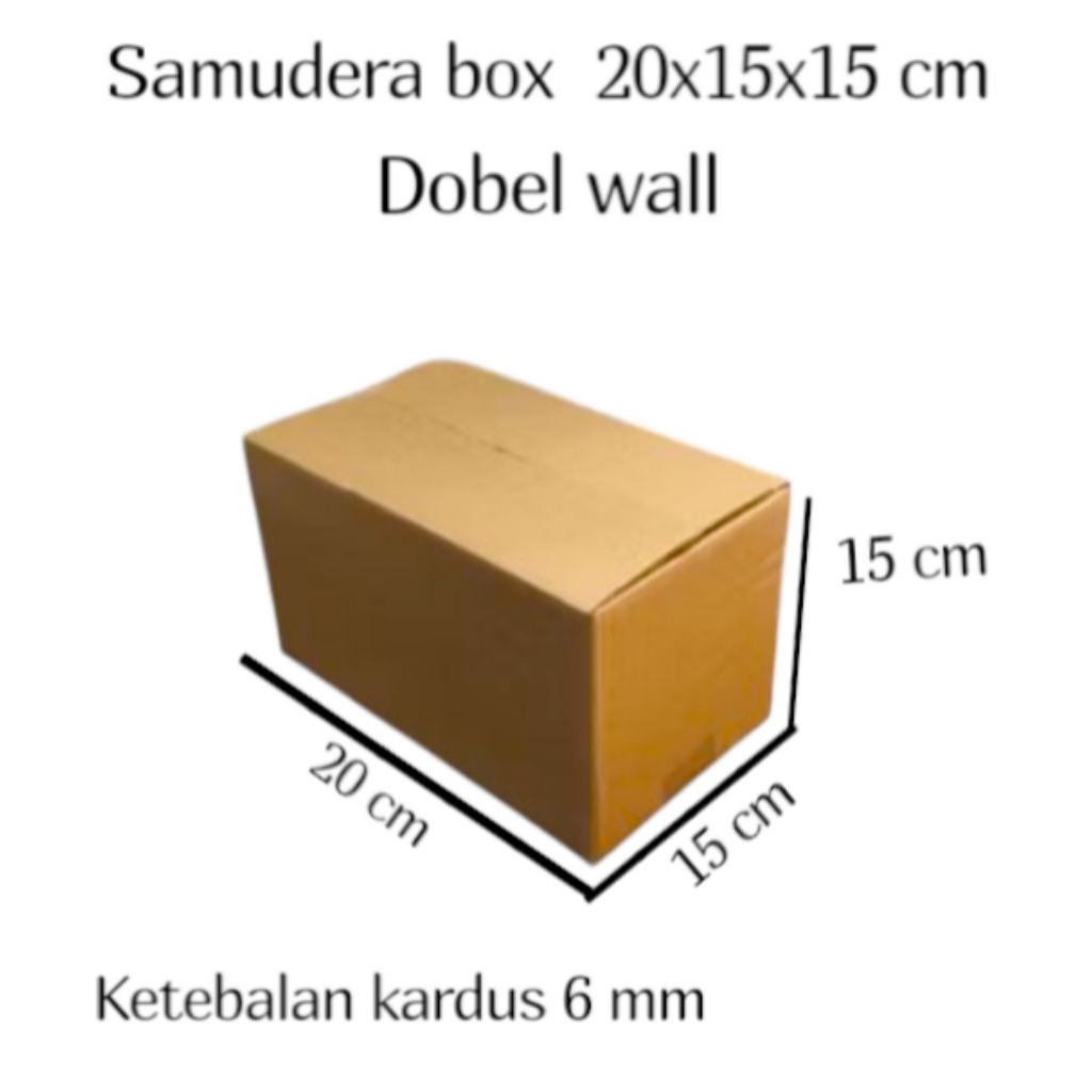 

kardus box uk 20x15x15 cm ( dobel wall ) polos