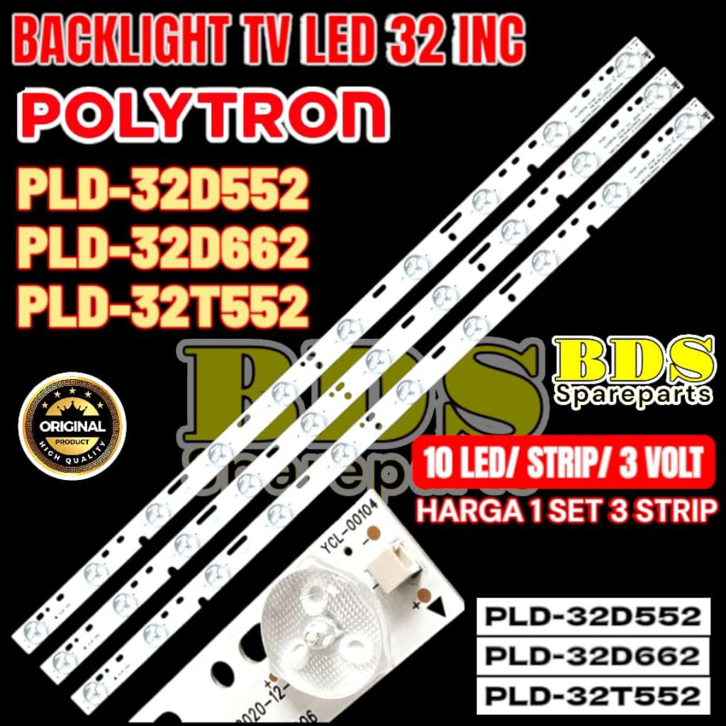 BACKLIGHT TV LED POLYTRON 32 INC PLD-22D552 PLD-32D662 PLD-32T552 BACKLIGHT TV POLYTRON PLD32D552 PL