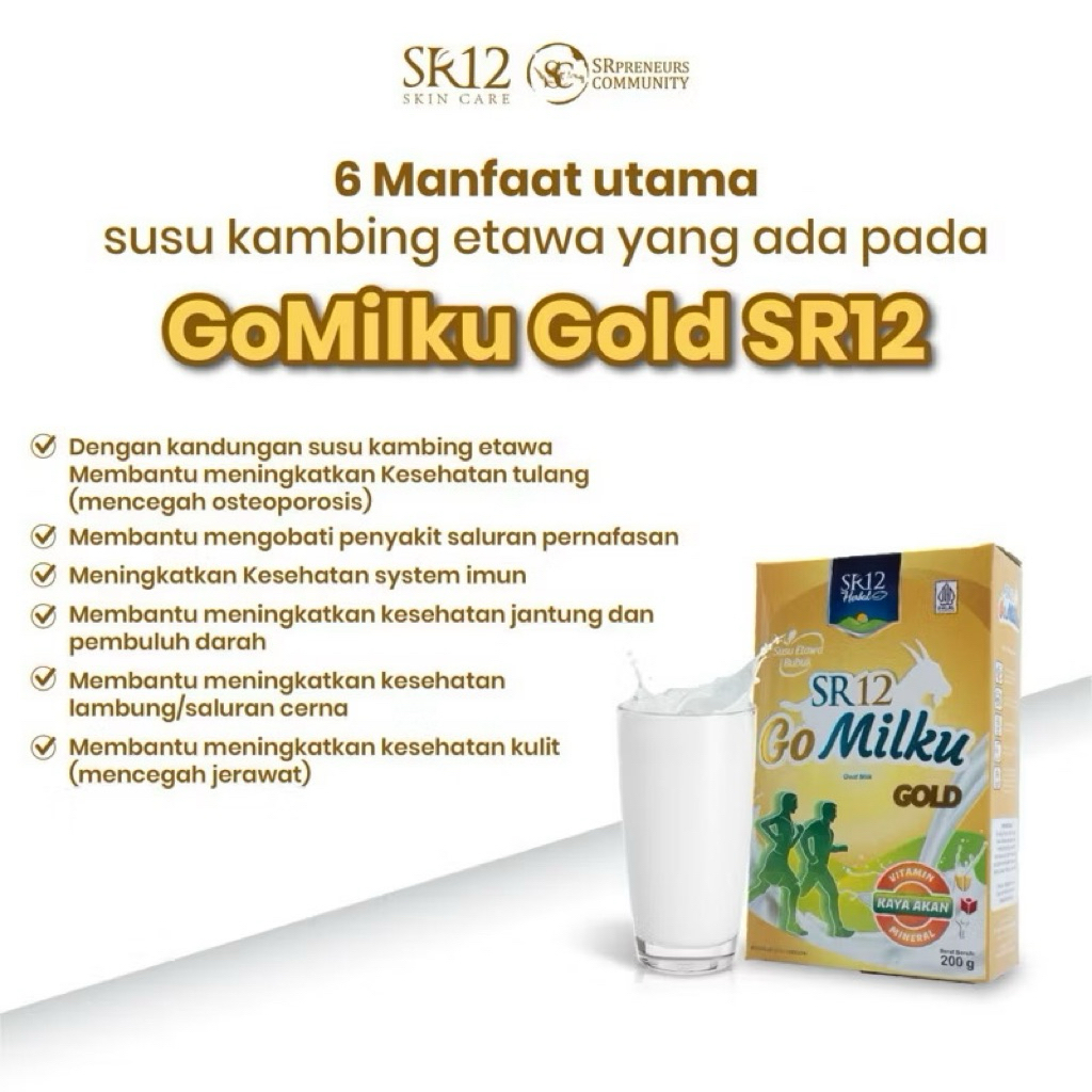 

GO MİLKU GOLD SR12 SUSU KAMBING ETAWA PLUS HERBAL UNTUK DEWASA DAN LANSIA UNTUK MENJAGA KESEHATAN JANTUNG PENCERNAKAN PERNAFASAN KEPADATAN TULANG