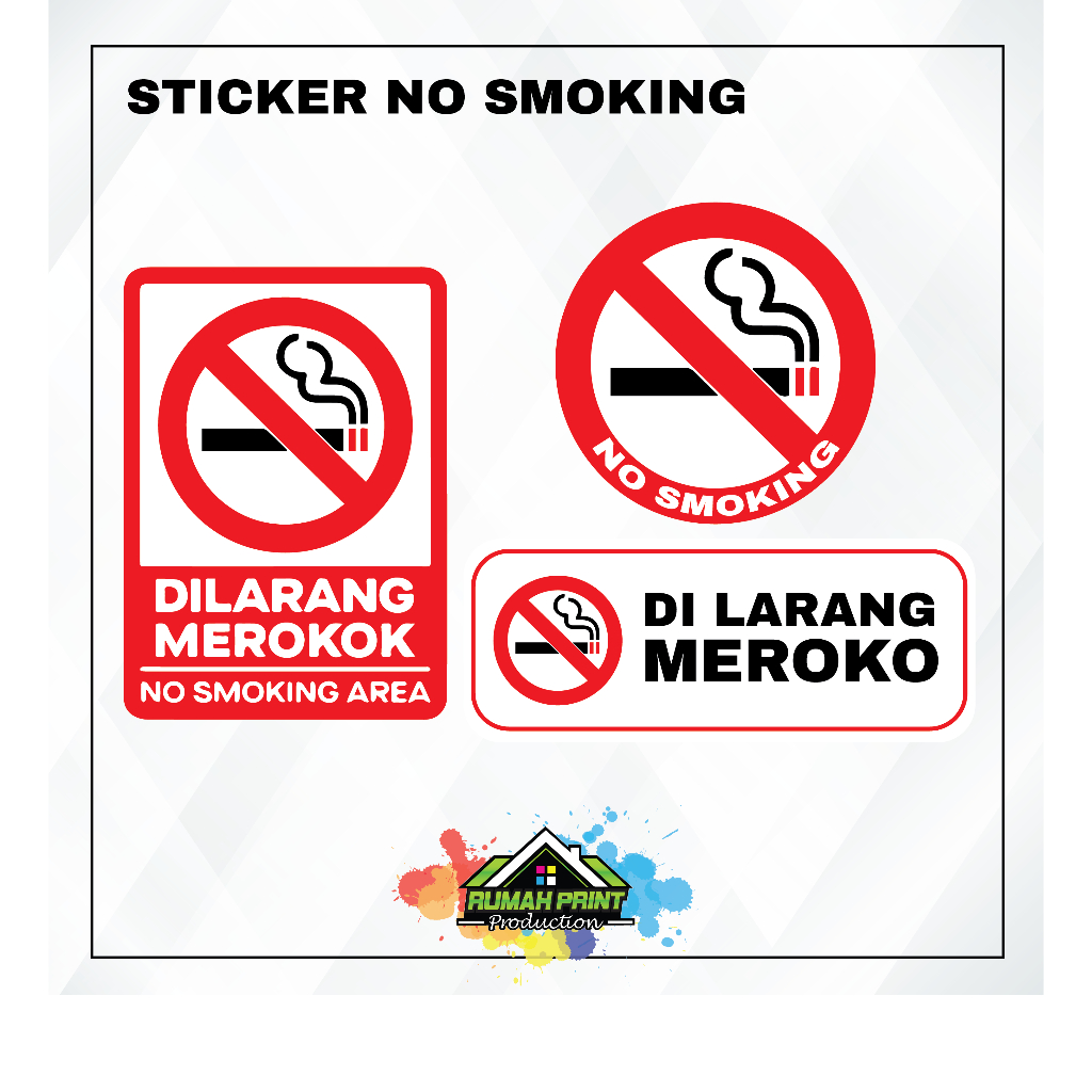 

STIKER VINYL AREA DILARANG MEROKOK / VAPE Ukuran 10 x 14 CM