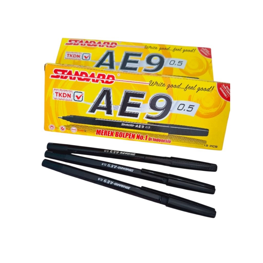 

Bulpoint standar 1 pack isi 12 pcs Hitam ,PULPEN STANDART HITAM 1 PACK ISI 12 PCS