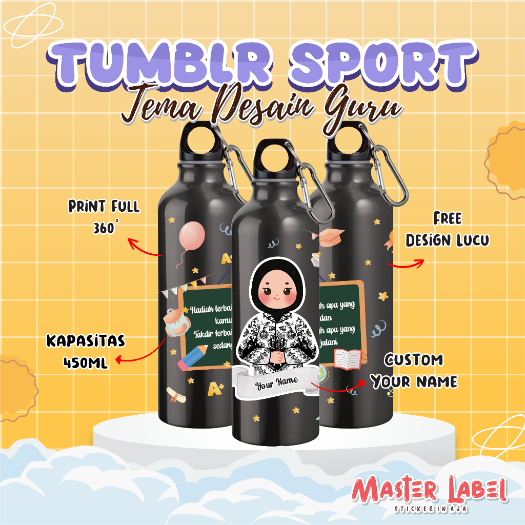Tumblr custom nama Tumbler Custom botol minum custom kado unik souvenir unik Tumbler Sport Custom Na