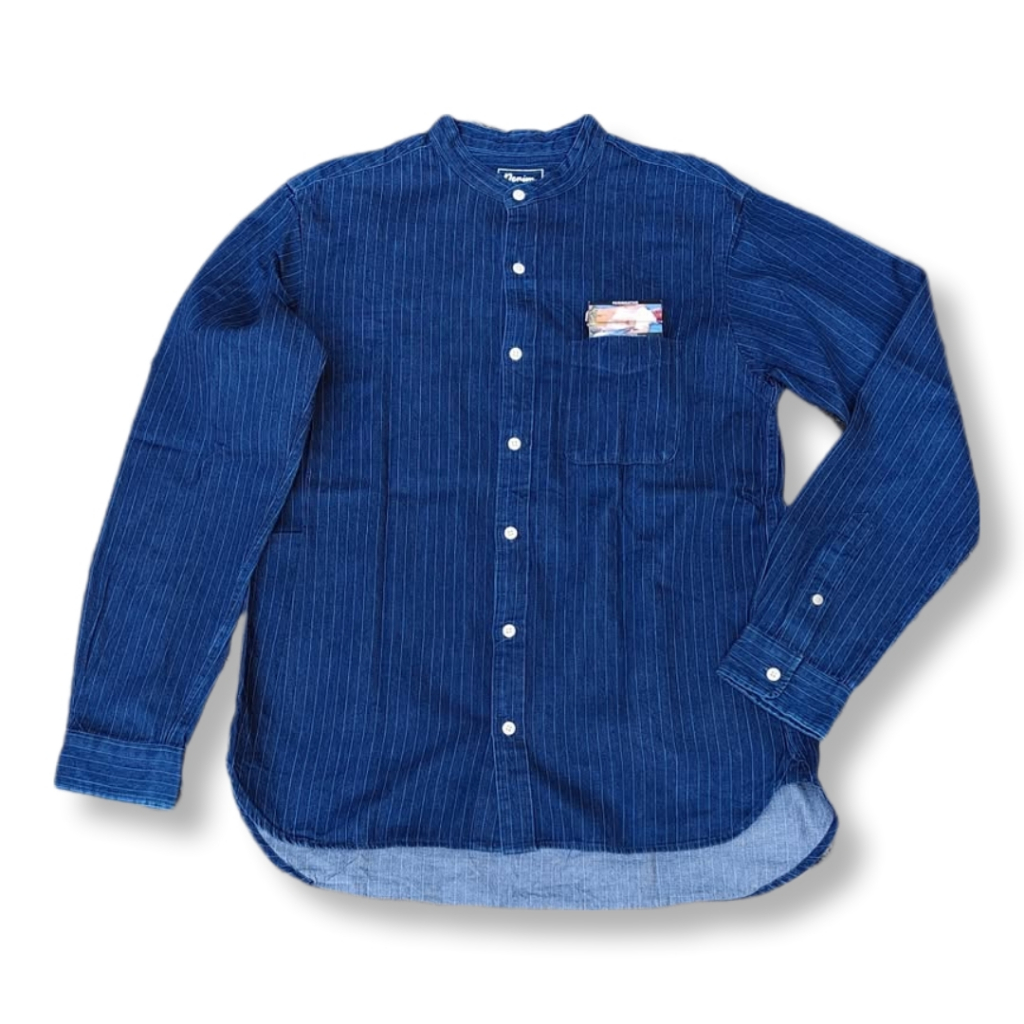 GLOBAL WORK HIKORY WABASH LONG SHIRT | KEMEJA | MNZA