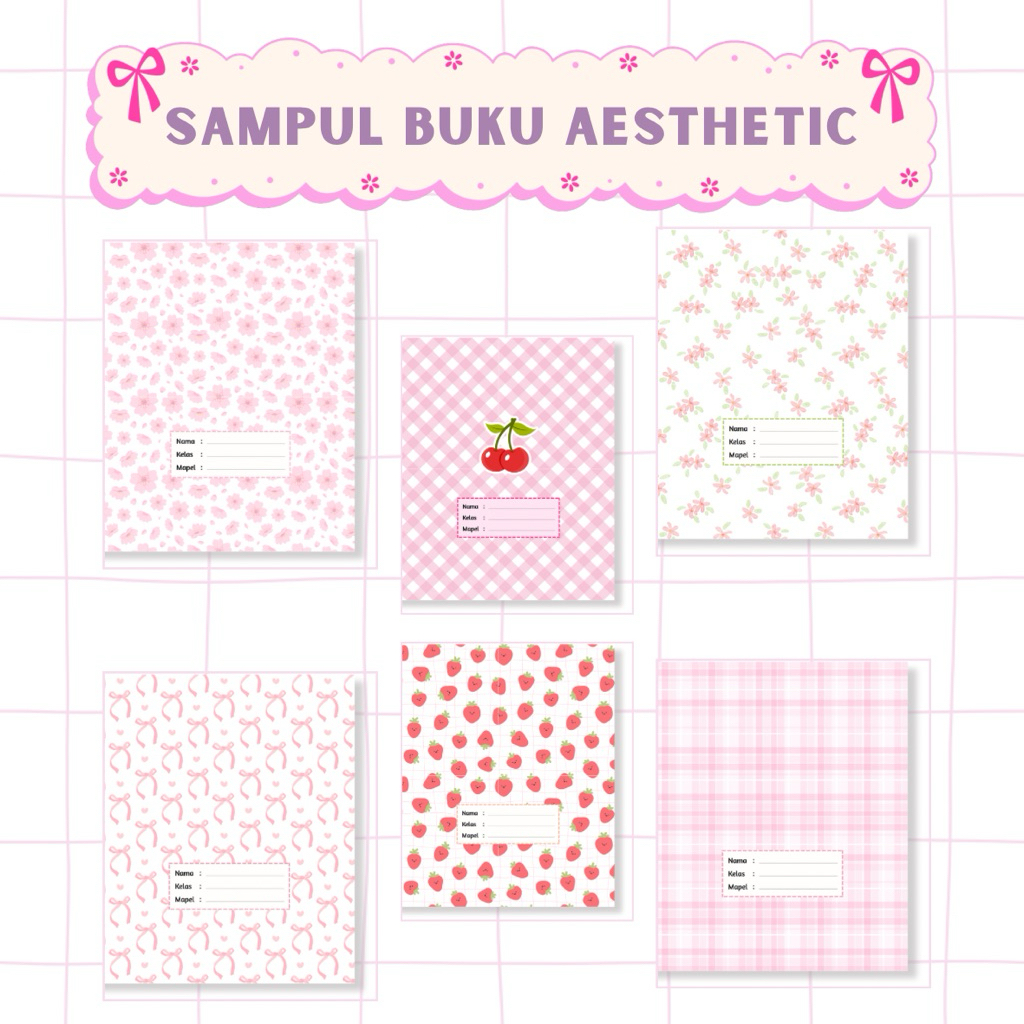 

SAMPUL BUKU AESTHETIC | Buku Tulis - Buku Sekolah | Sampul Buku Custom