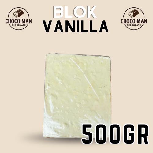 

Chocoman - Coklat Blok Vanilla 500gr - Blok Putih polos - Cokelat enak langsung dimakan - bisa untuk topping roti dan martabak