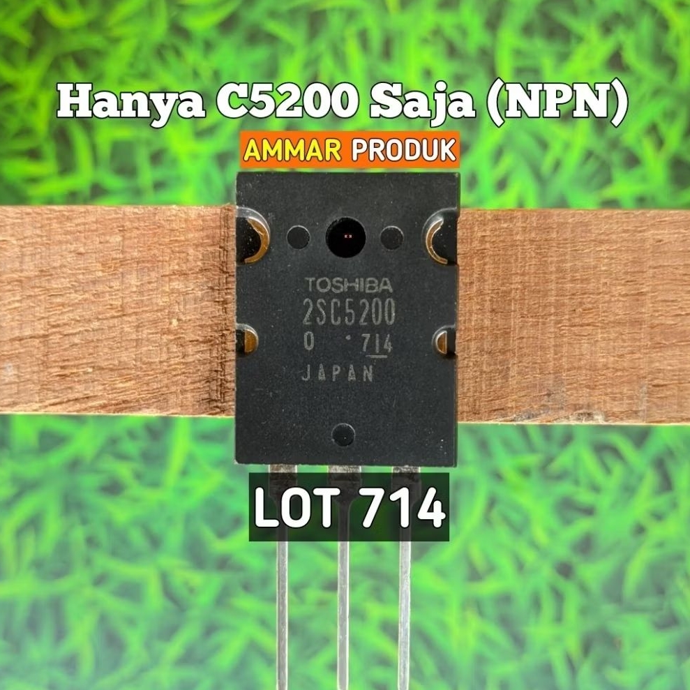 Transistor Toshiba Sebelah C5200 Saja Lot 714 Transistor Toshiba Pincang C5200 Saja Seri 714 (NPN) O
