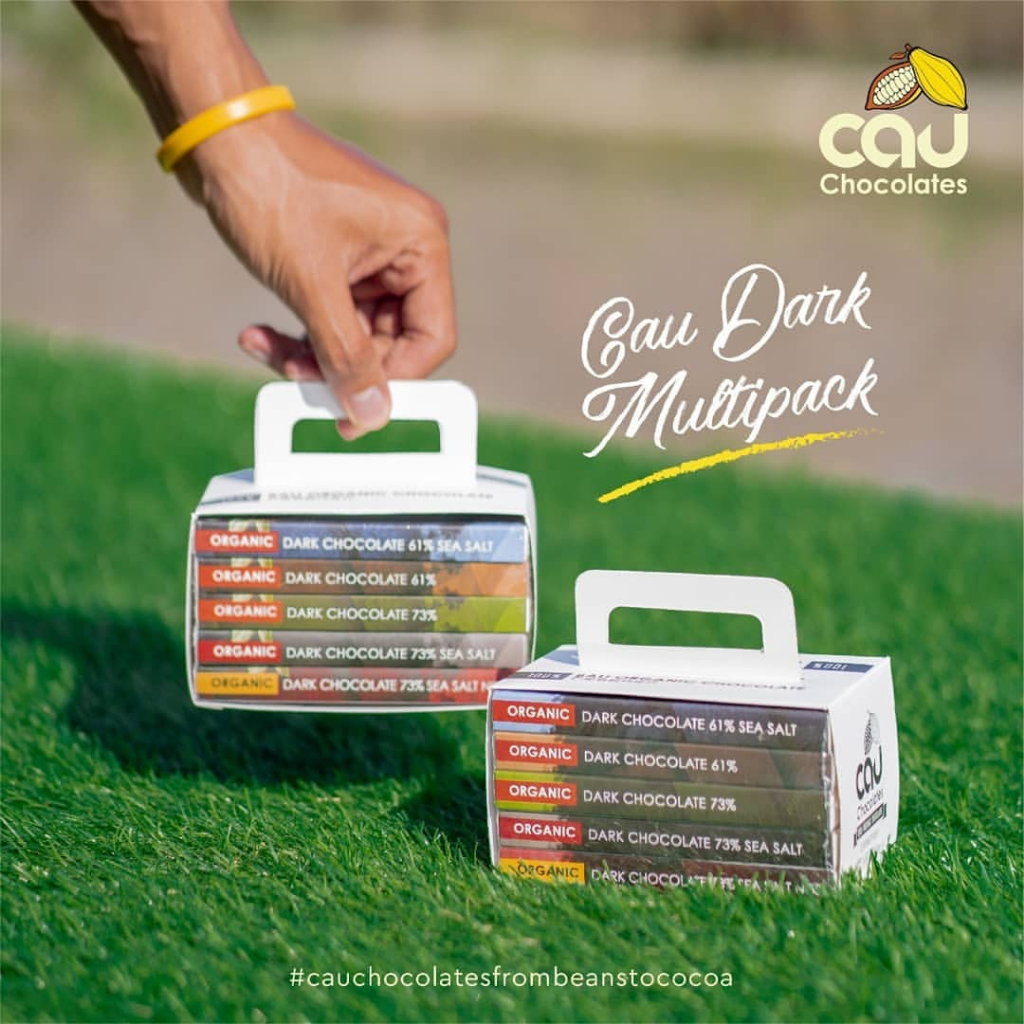 

Organic Dark Chocolate Series Multipack (5pc) Dairy Free Cokelat Vegan - Cau