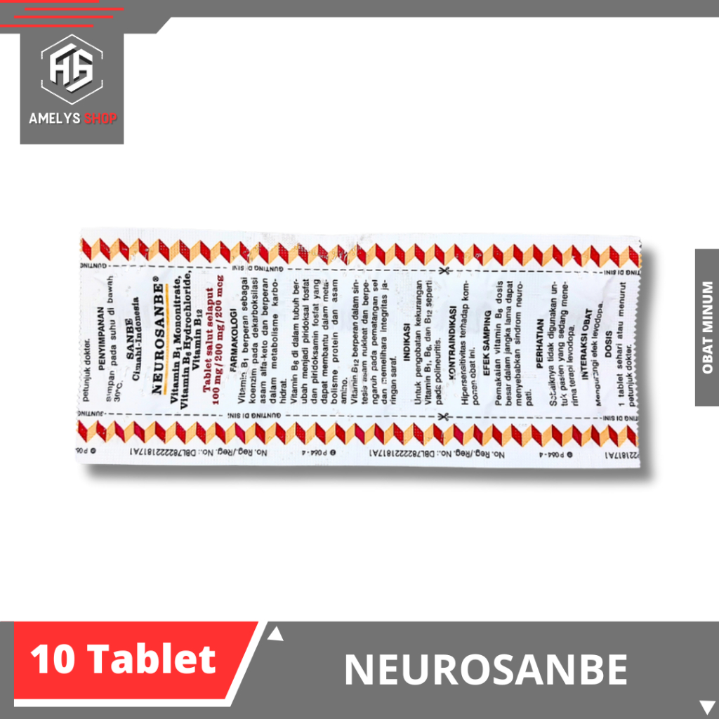 Neurosanbe & Neurosanbe 5000 // 1 Strip isi 10 Tablet