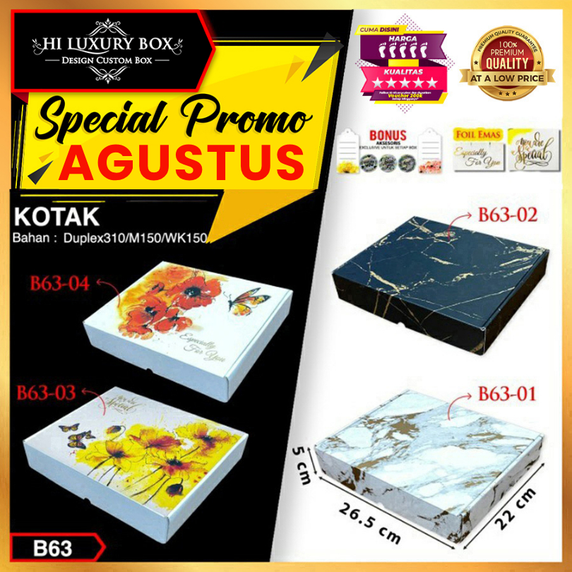 

Kotak Kue|Kado|Hampers|Cake|Serbaguna|Dus|Box|Packaging|B63