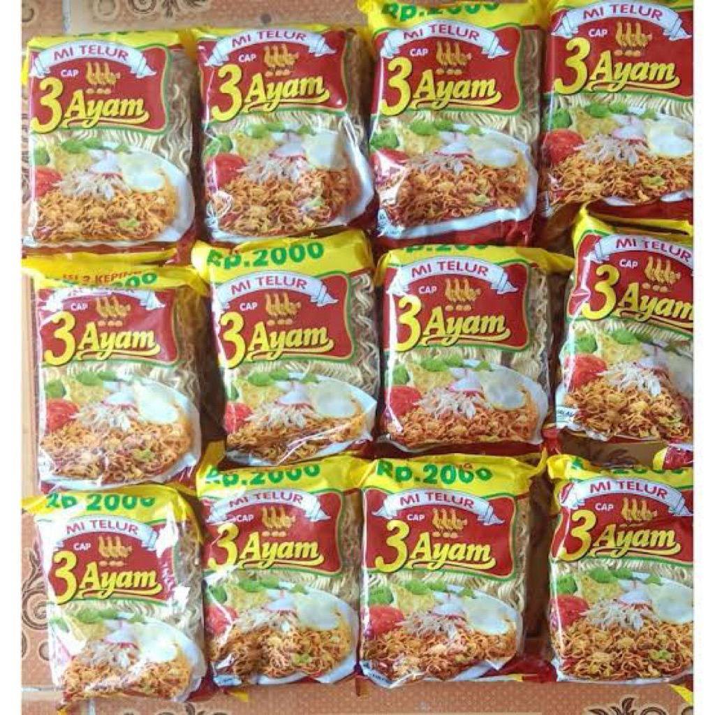 

(ISI 12 PCS) MIE TELUR CAP 3 AYAM