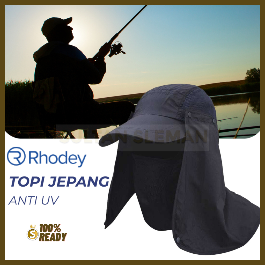 Topi Memancing / Topi Hiking Camping Murah - Navy / Topi Anti UV / Topi Pria / Topi Memancing