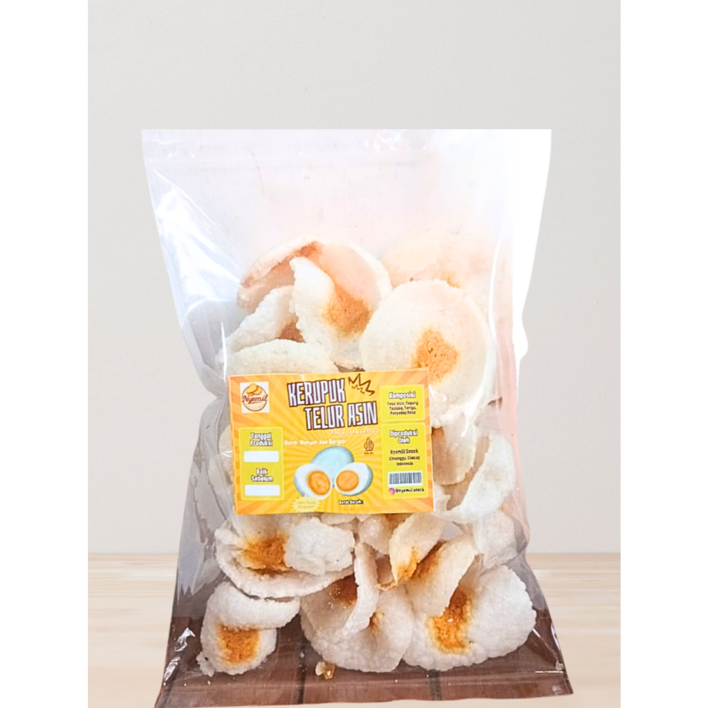 

Kerupuk Telur Asin Asli Cilacap Kemasan 70 Gram Siap Santap By Nyemiil