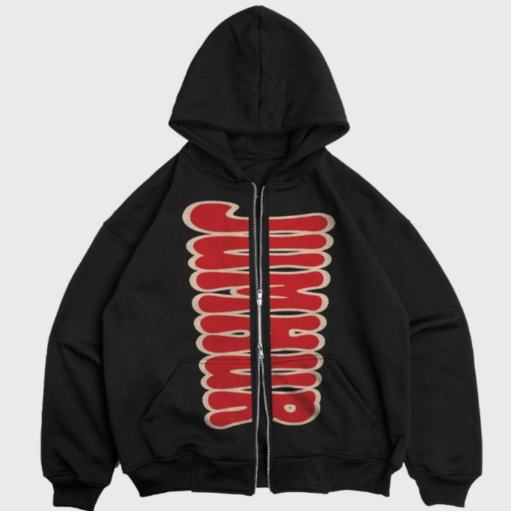 JUMHUR | HOODIE DOUBLE ZIPPER BOXY | MALCOLM | FLEECE COTTON VISCOUSE 280-300 GSM | FLEECE COTTON VI