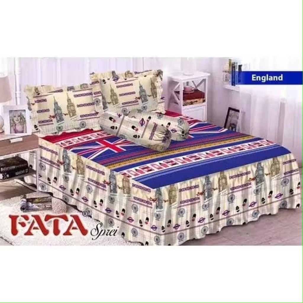 Fata sprei rumbai 160 180 queen king motif bendera England inggris