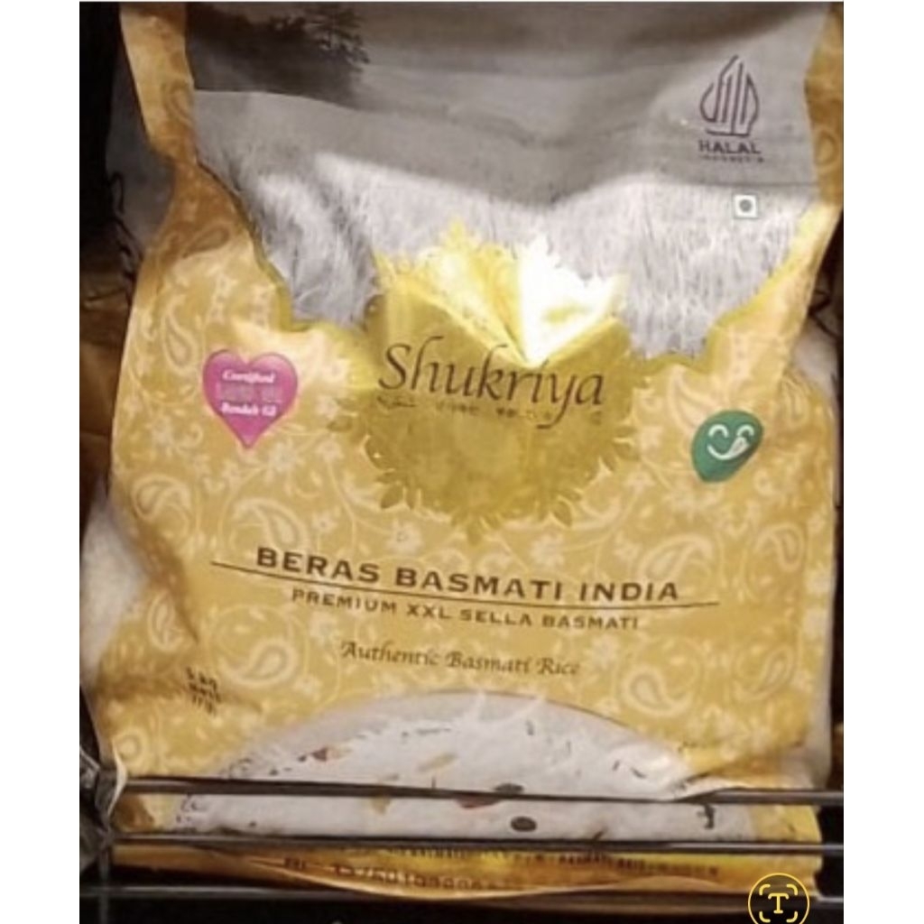 

Beras India SHUKRIYA Authentic Basmati Premium XXL Gold Sella 5kg - RM-GM-GH