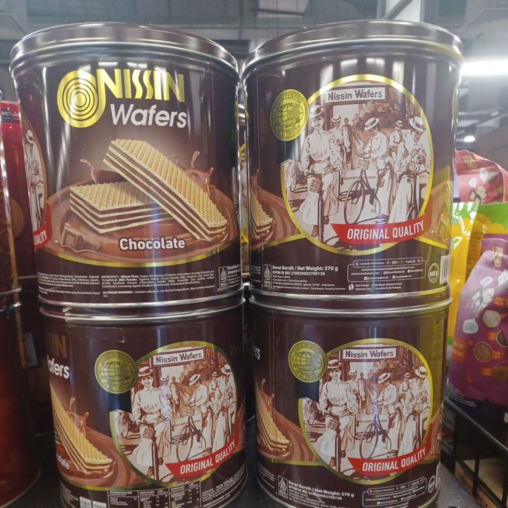 

NISSIN WAFER CHOCOLATE 570GR CAN