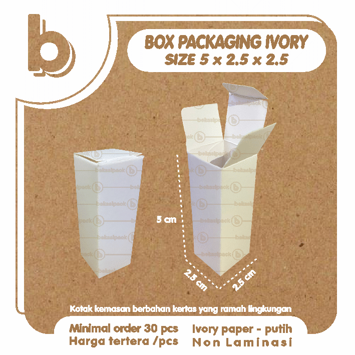 

Box Packaging Ivory Natural 5x2.5x2.5 I BPIN00495