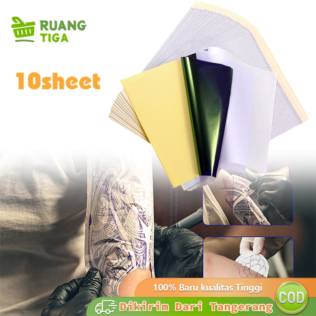 10pcs Kertas Transfer Tattoo Kertas Karbon Tato Kertas Transfer Stensil Untuk Desain Tato
